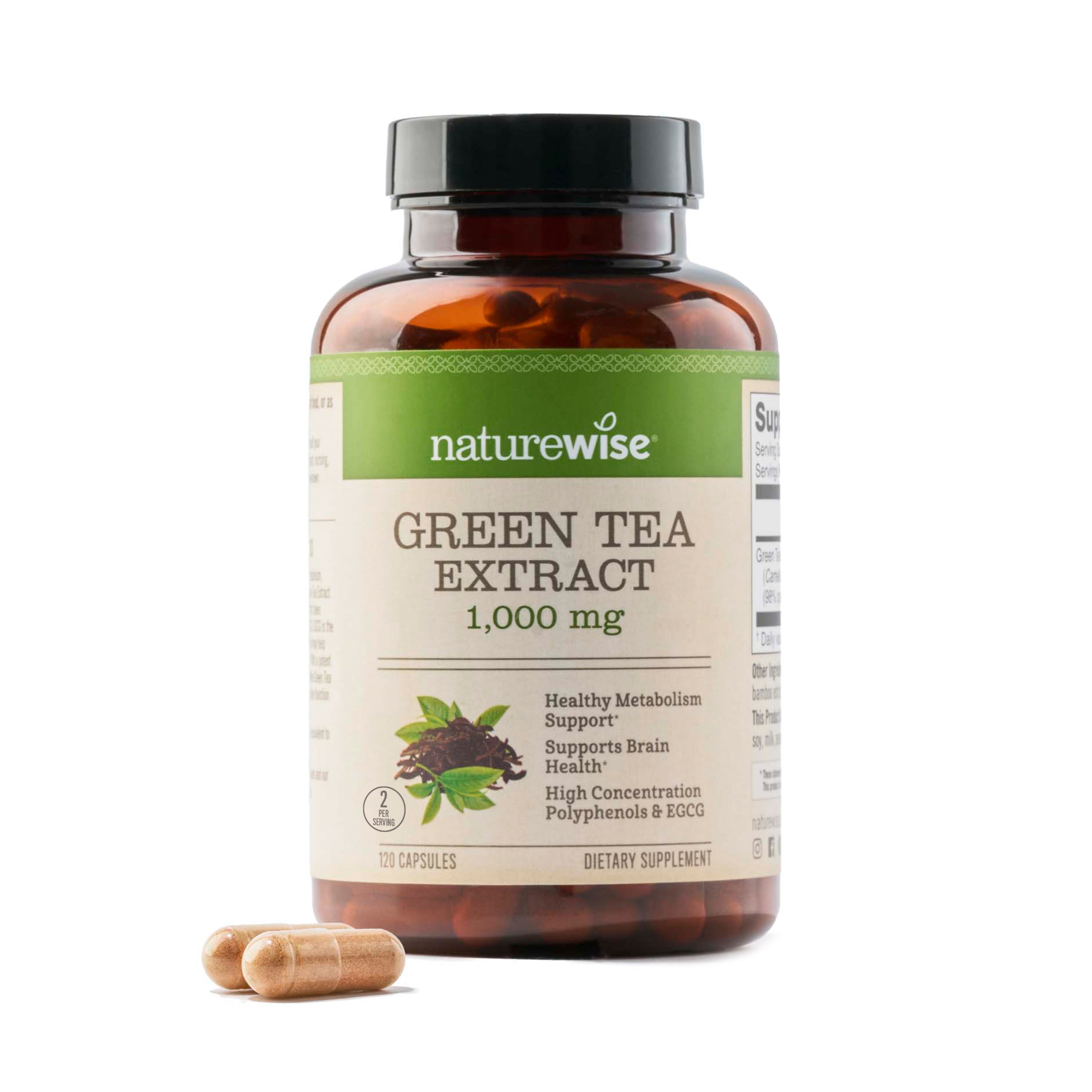 NatureWise Green Tea Extract 1000 mg 120 capsules