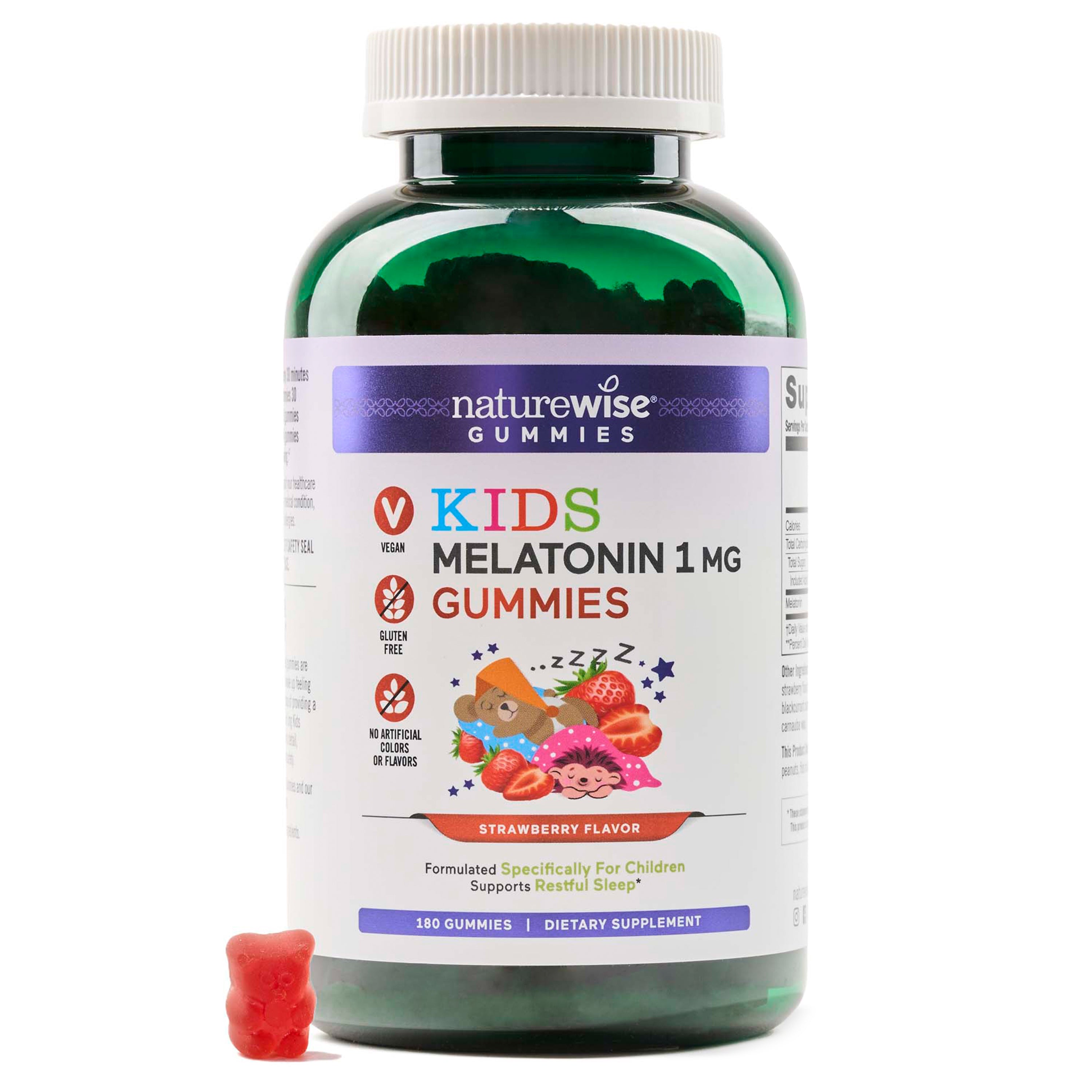 NatureWise Kids Melatonin Gummies 1 mg 180 Gummies