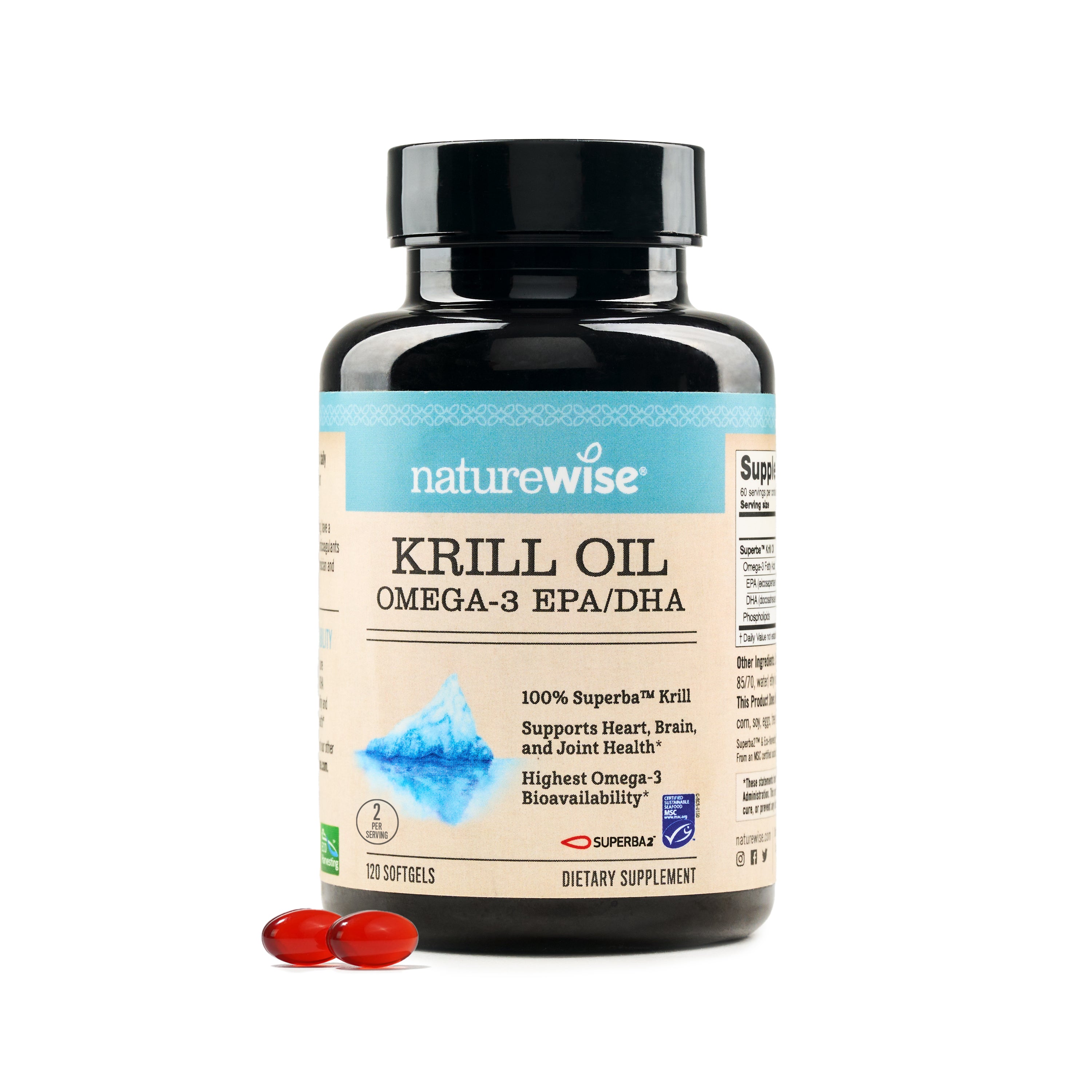 NatureWise Krill Oil Omega-3 EPA/DHA 120 softgels