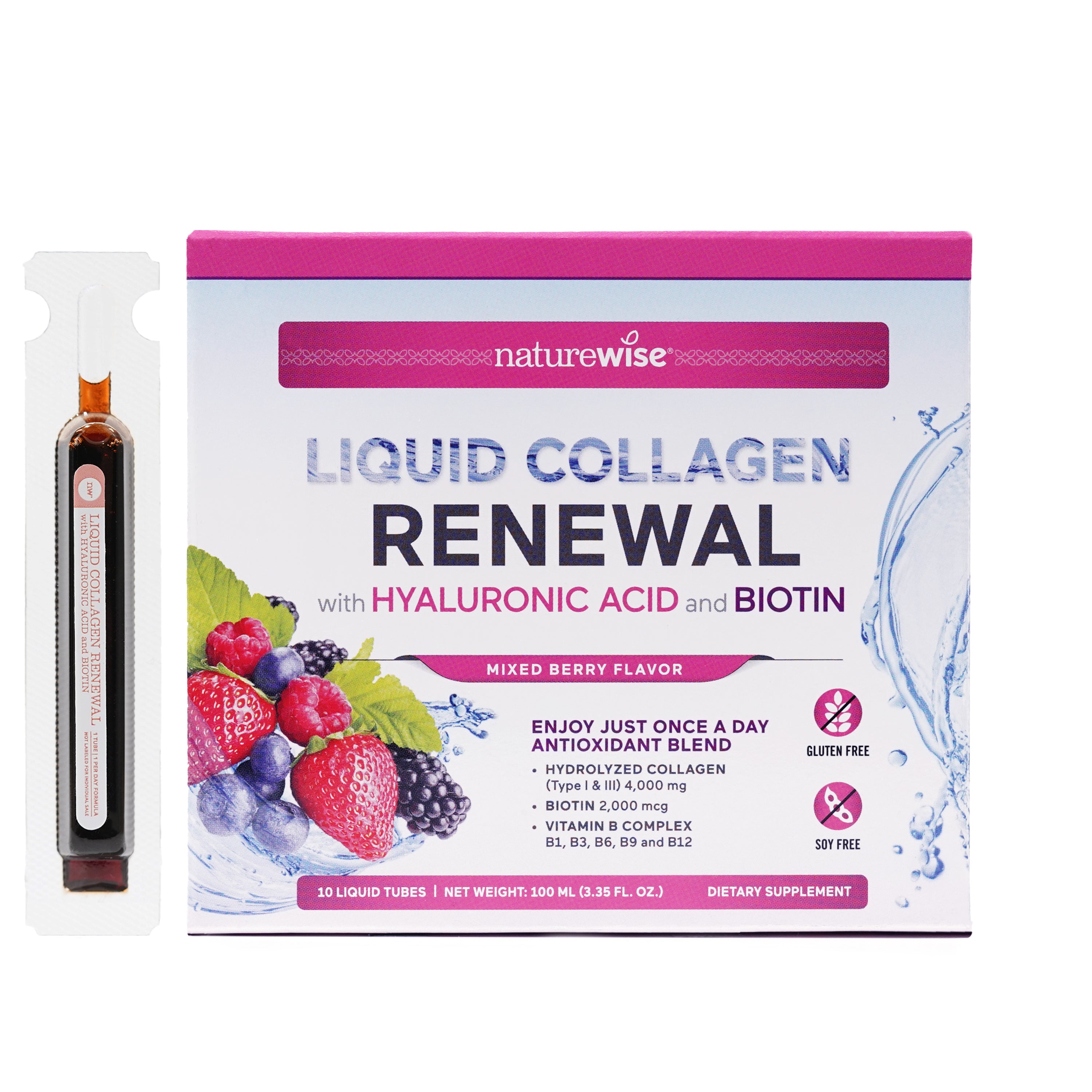 NatureWise Liquid Collagen 10 liquid tubes