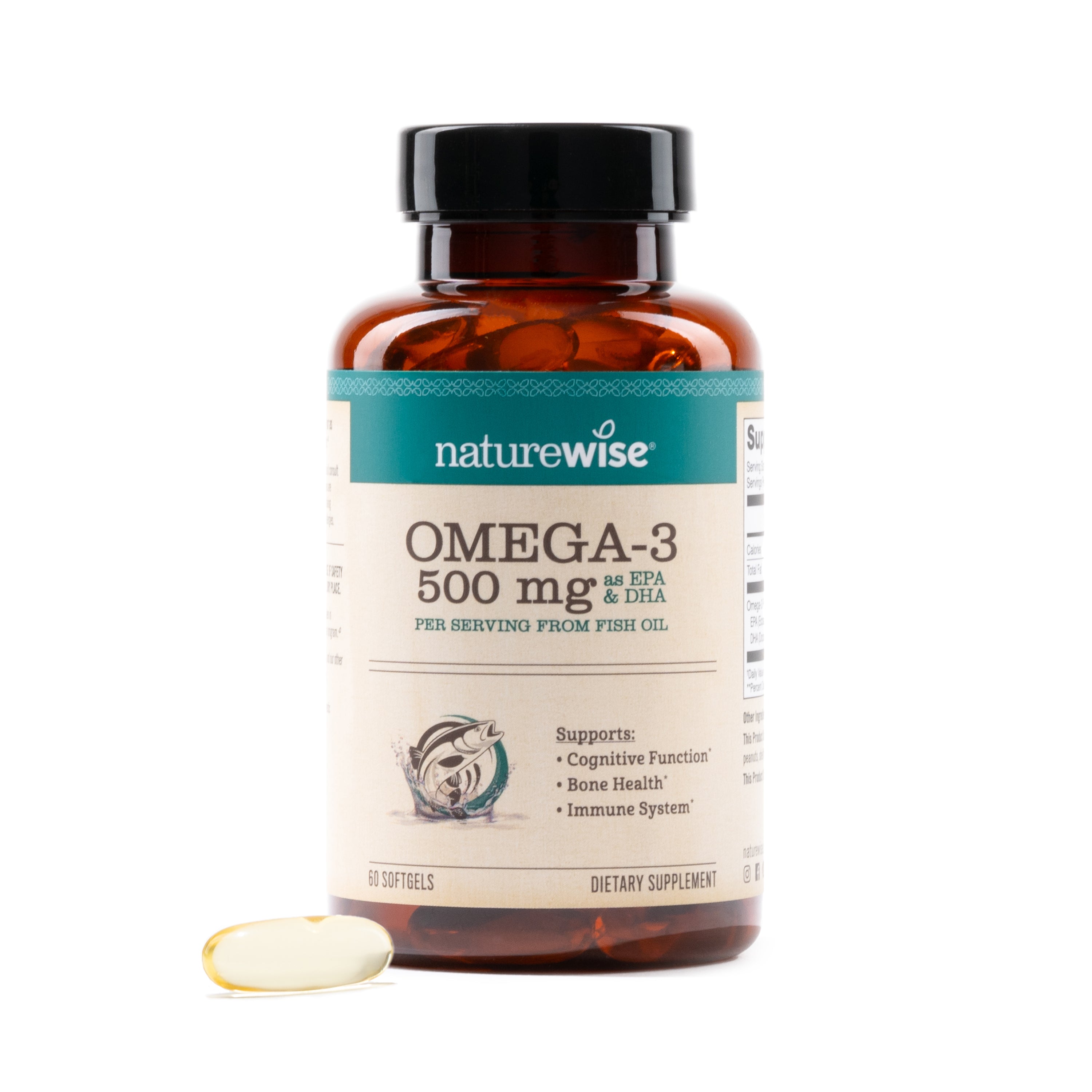 NatureWise Omega-3 500 mg 60 softgels