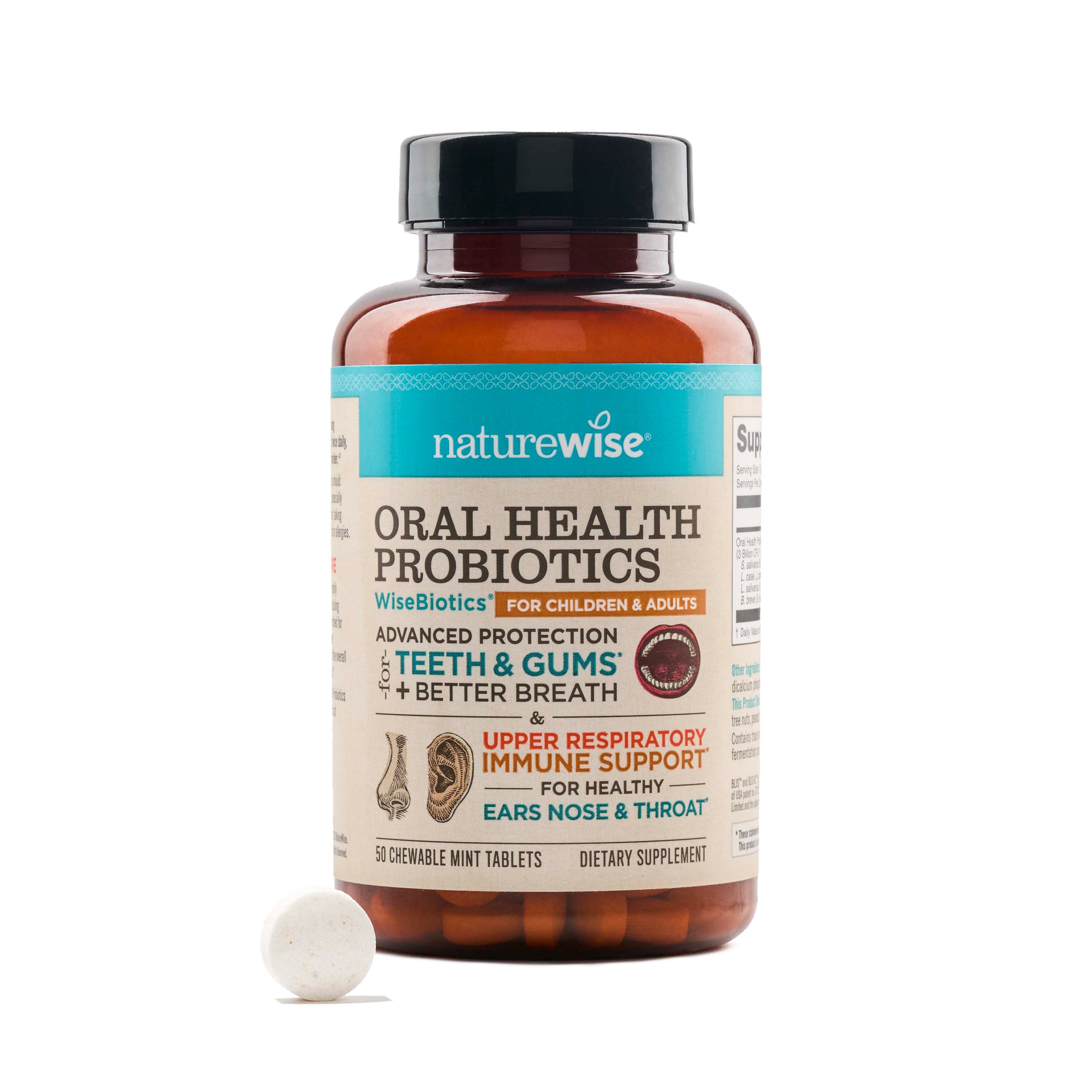 NatureWise Oral Probiotics Chewable Tablets 50 chewable tablets