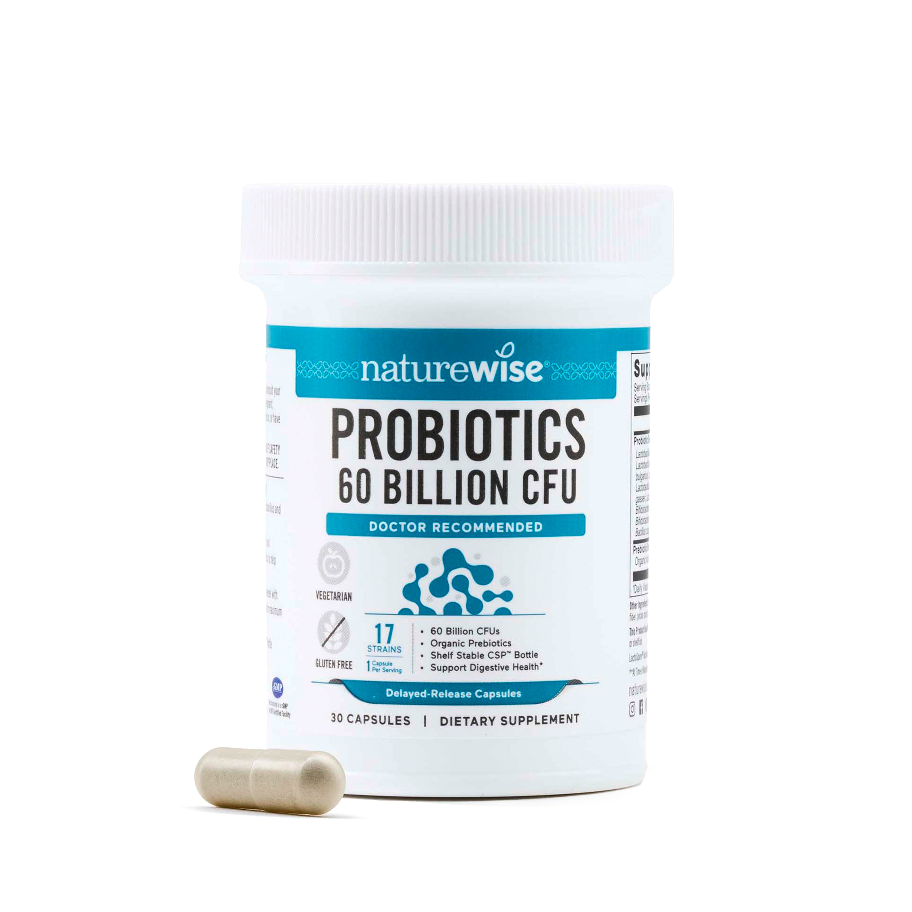 NatureWise 60 Billion CFU Probiotics 30 capsules