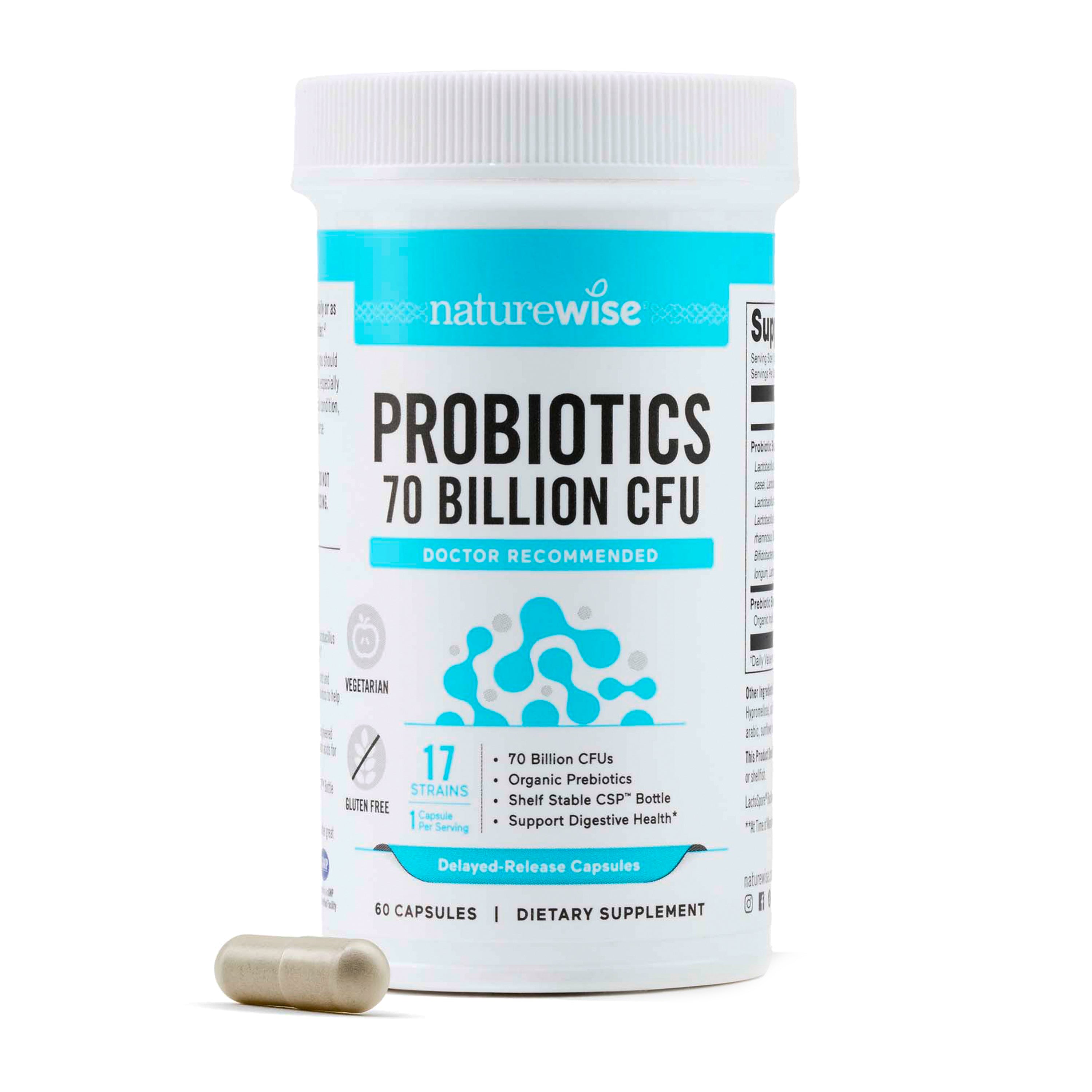 NatureWise 70 Billion CFU Probiotics 60 capsules