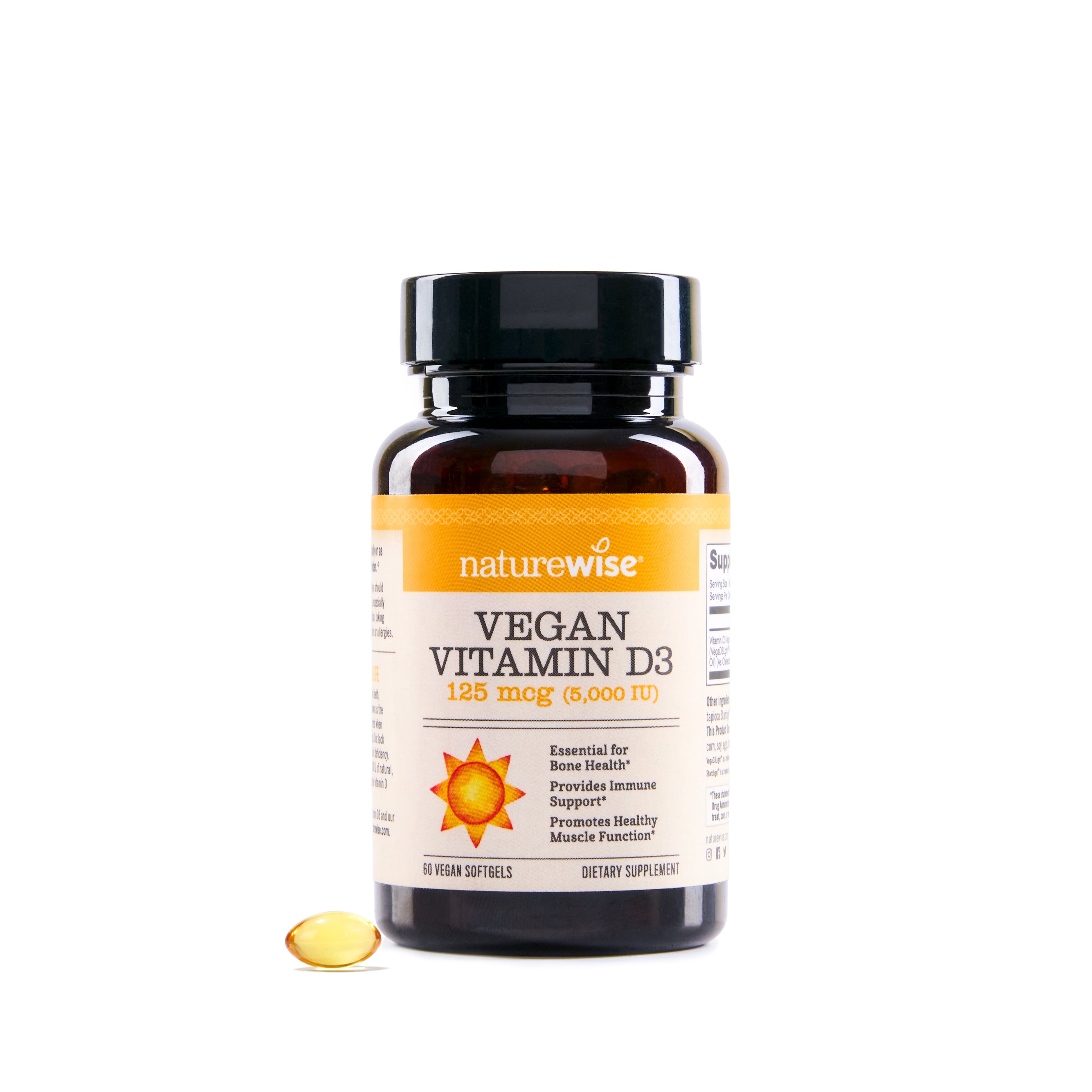 NatureWise Vegan Vitamin D3 5000 IU 60 softgels