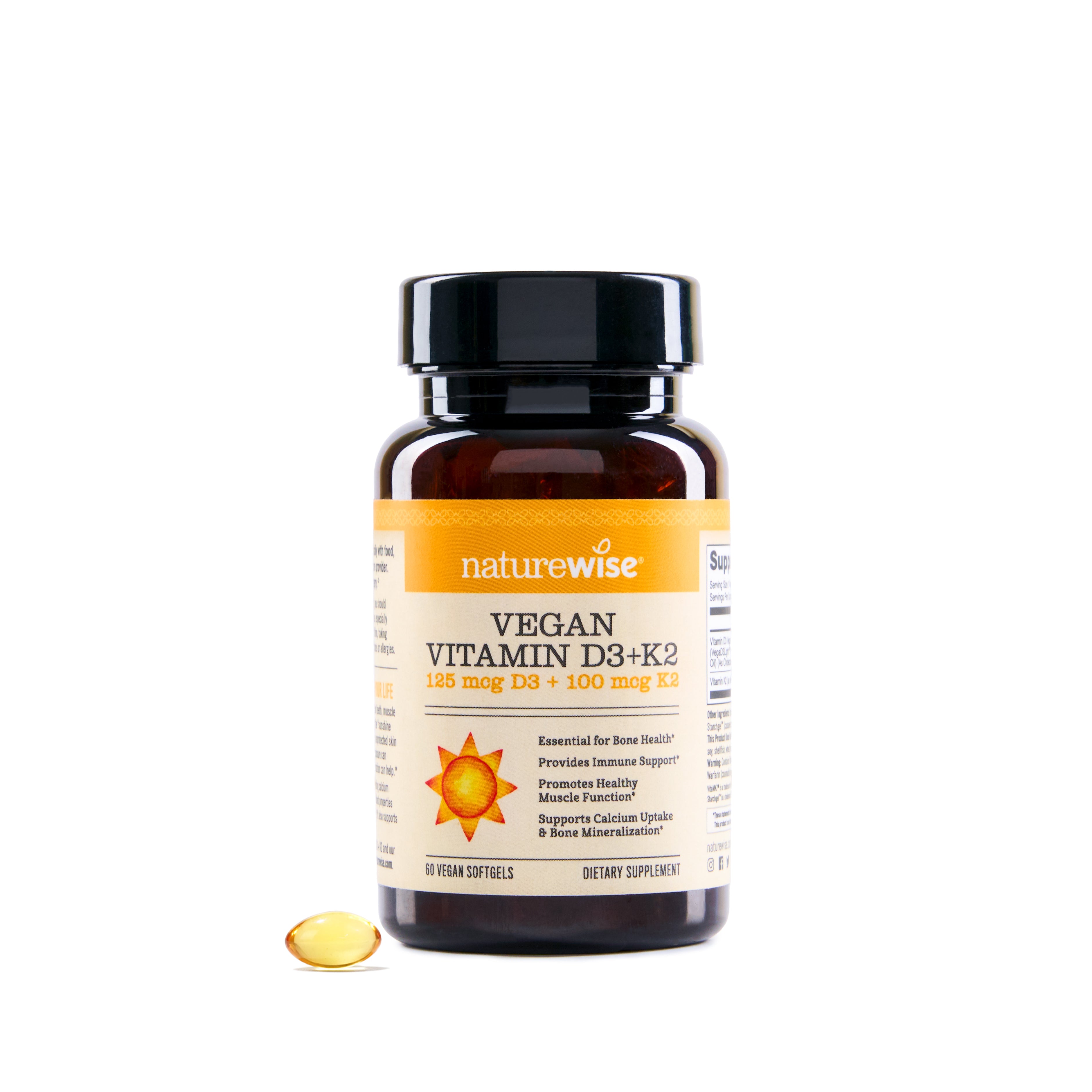 NatureWise Vegan Vitamin D3 + K2