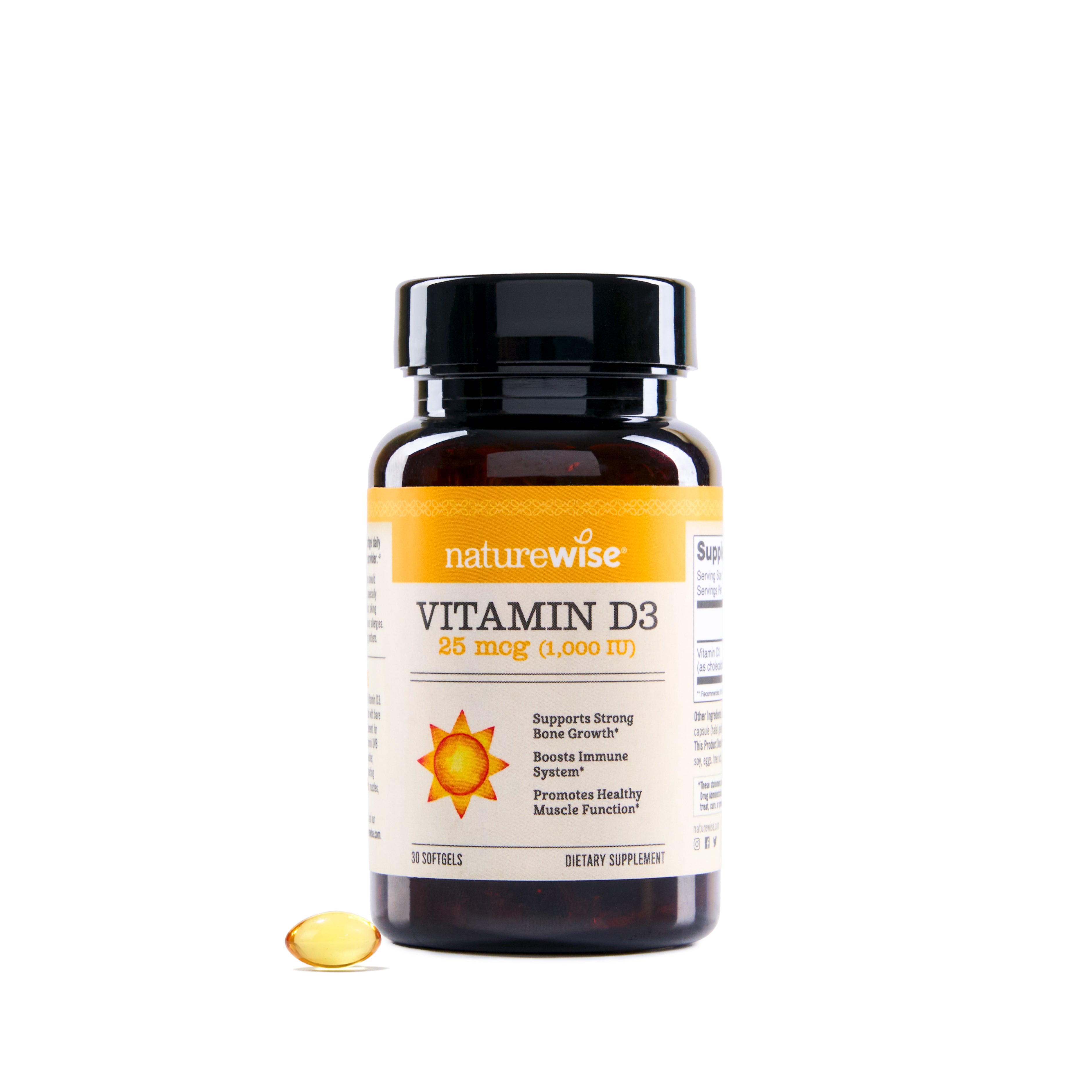 NatureWise Vitamin D3 1000 IU 30 softgels